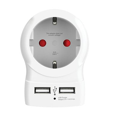 EAN 7640166324379 - Skross 1.500282 adaptador de enchufe eléctrico Tipo C (Europlug) Tipo C (Euroconcexión) + Tipo F Blanco imagen 1