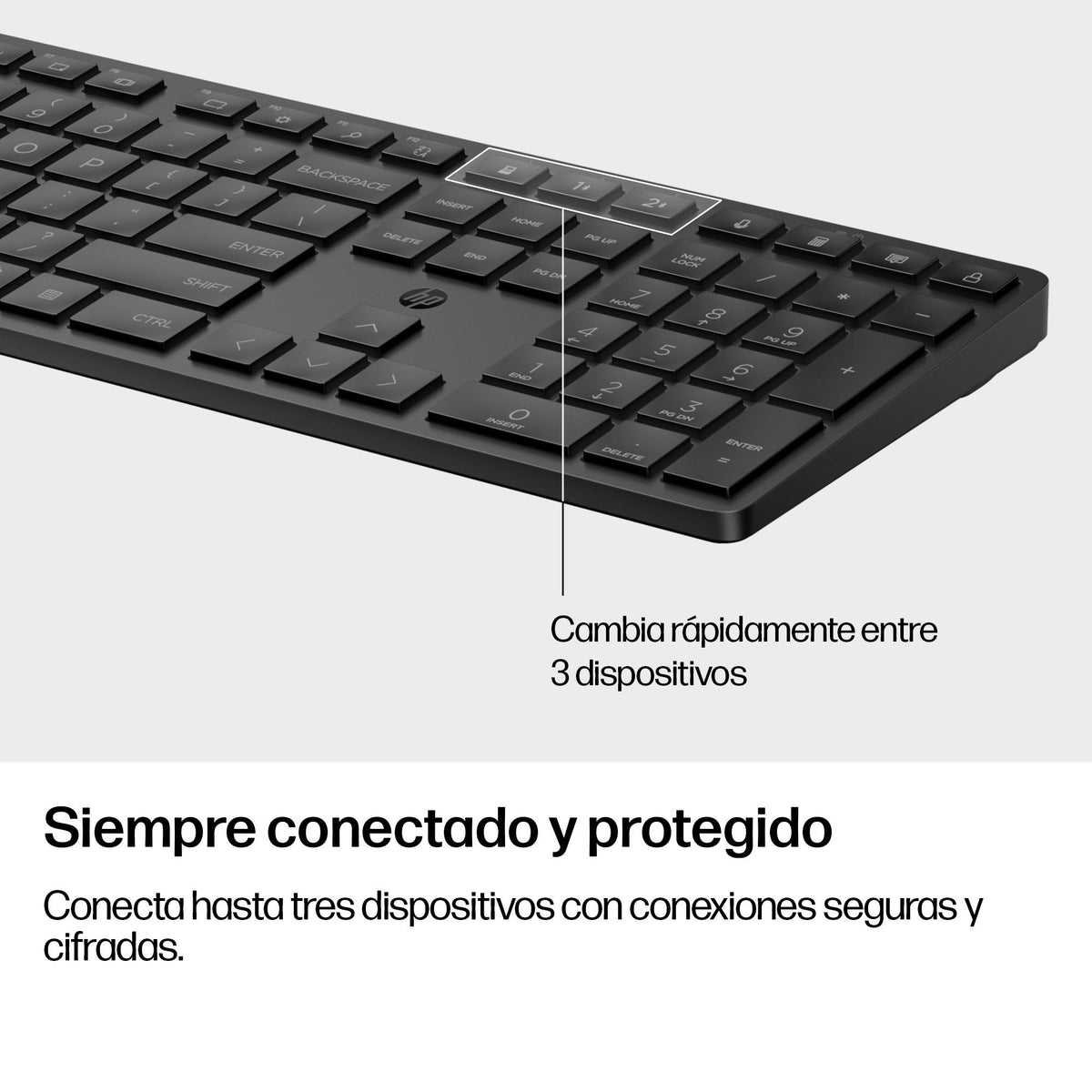 EAN 0198990908526 - HP 490K Multi-Device Dual-Mode Keyboard teclado Hogar USB + Bluetooth QWERTY Inglés Negro imagen 8