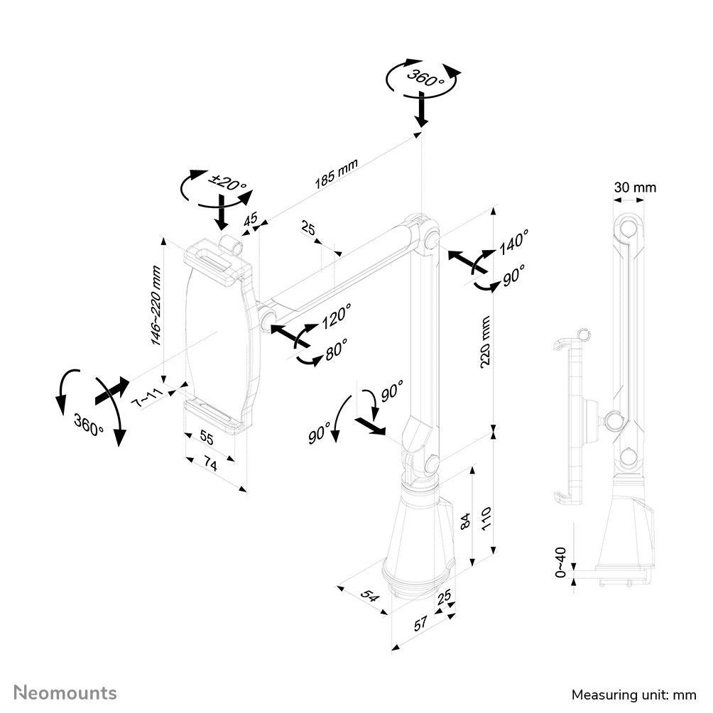 EAN 8717371446536 - Neomounts TABLET-D100SILVER soporte de seguridad para tabletas Plata 32,8 cm (12.9") imagen 8