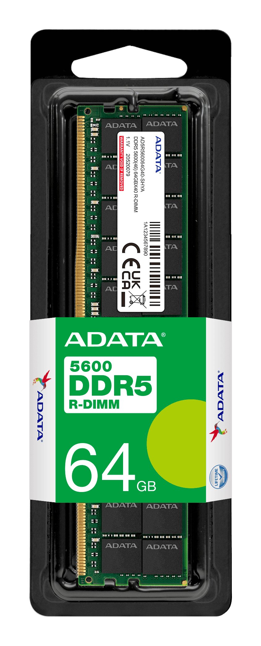 Adata Rimm 64gb Ddr5-5600, Memoria Ad5r560064g40-Shya Ad5r560064g40-Shya