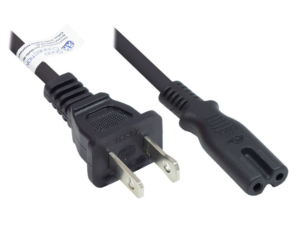 Good Connections Netzcable Usa- C7 Euro 8 Bu. Ul Schw. 1,8m