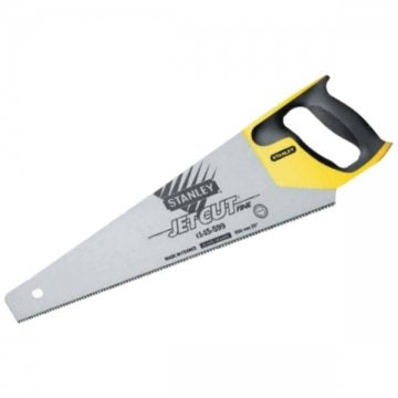 Sierra Para Madera Stanley Jetcut, Fina, Longitud 500 Mm, Amarillo/Negro, Sierra Para Madera 2-15-599