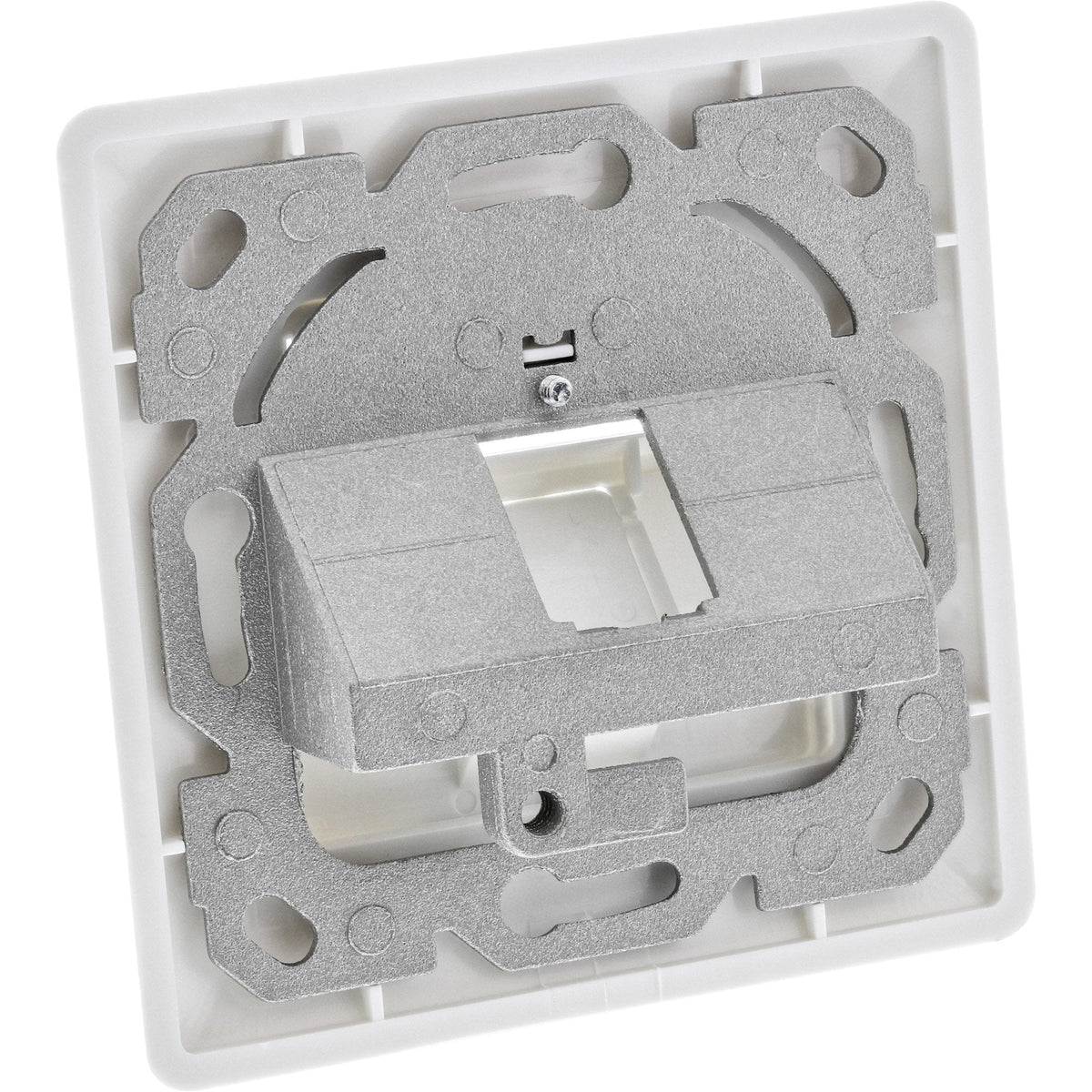 Inline® Frame Set For 1x Rj45 Bu/Lsa Insert, Keystone Snap-In, Blanco Ral9010