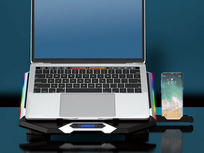 Base De Refrigeracion Para Portatiles Gaming Conceptronic Hasta 17 6 Ventiladores Luz Rbg