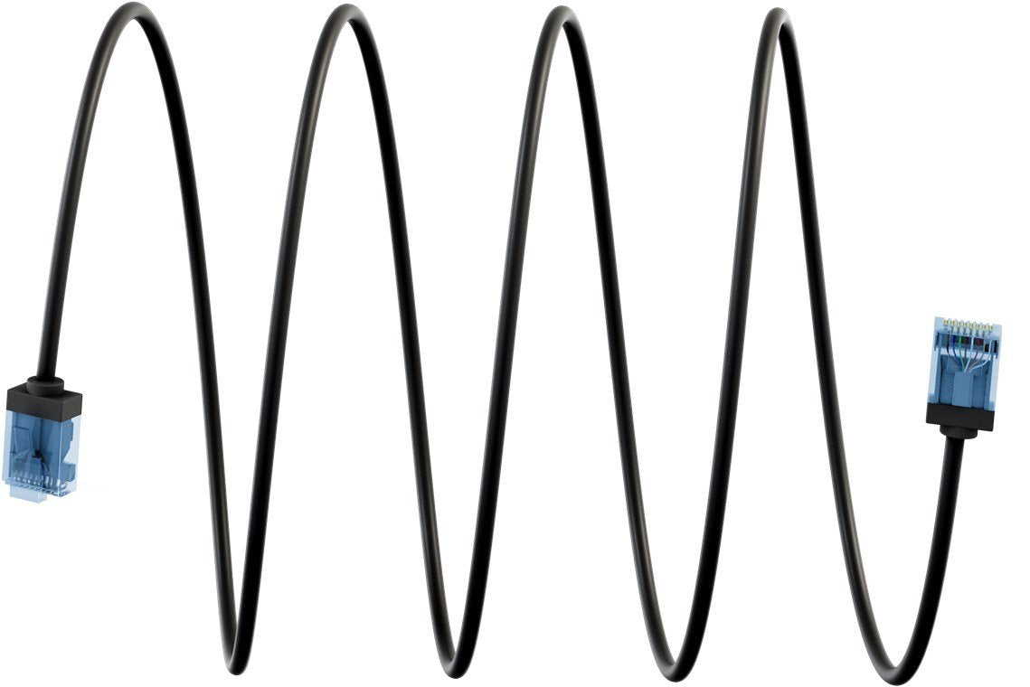 Latiguillo Cat 6a, U/Utp, 0.50 M, Negro, Lszh-Tpe Slim Delgado Goobay