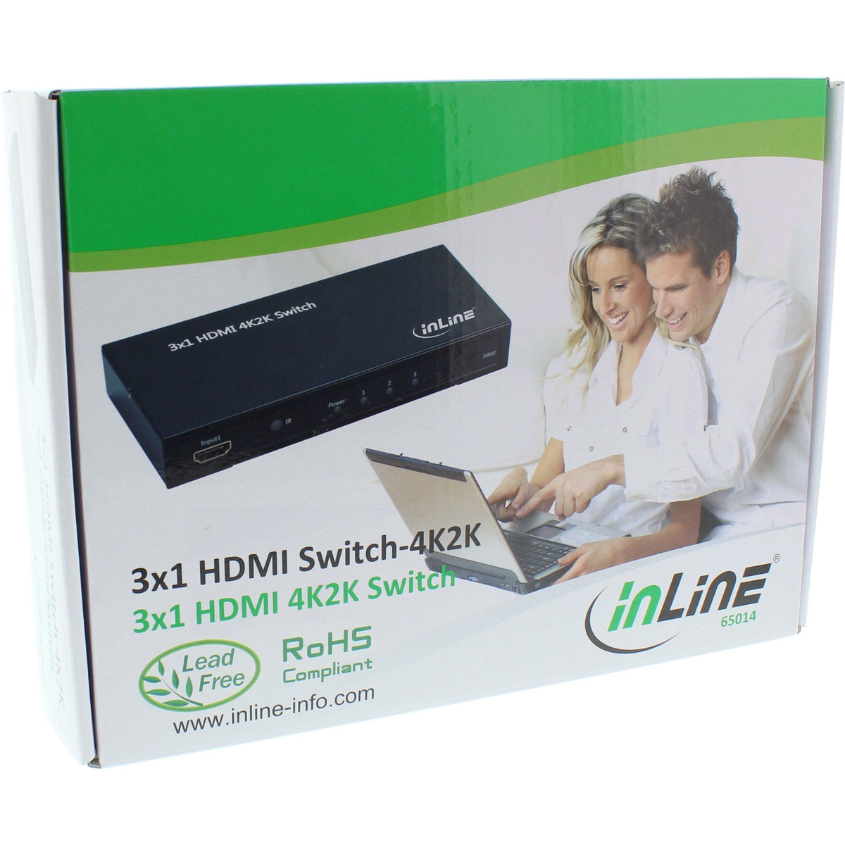 Inline Hdmi Switch 3 In A 1 Out Señal 4k2k 3d Hd Audio