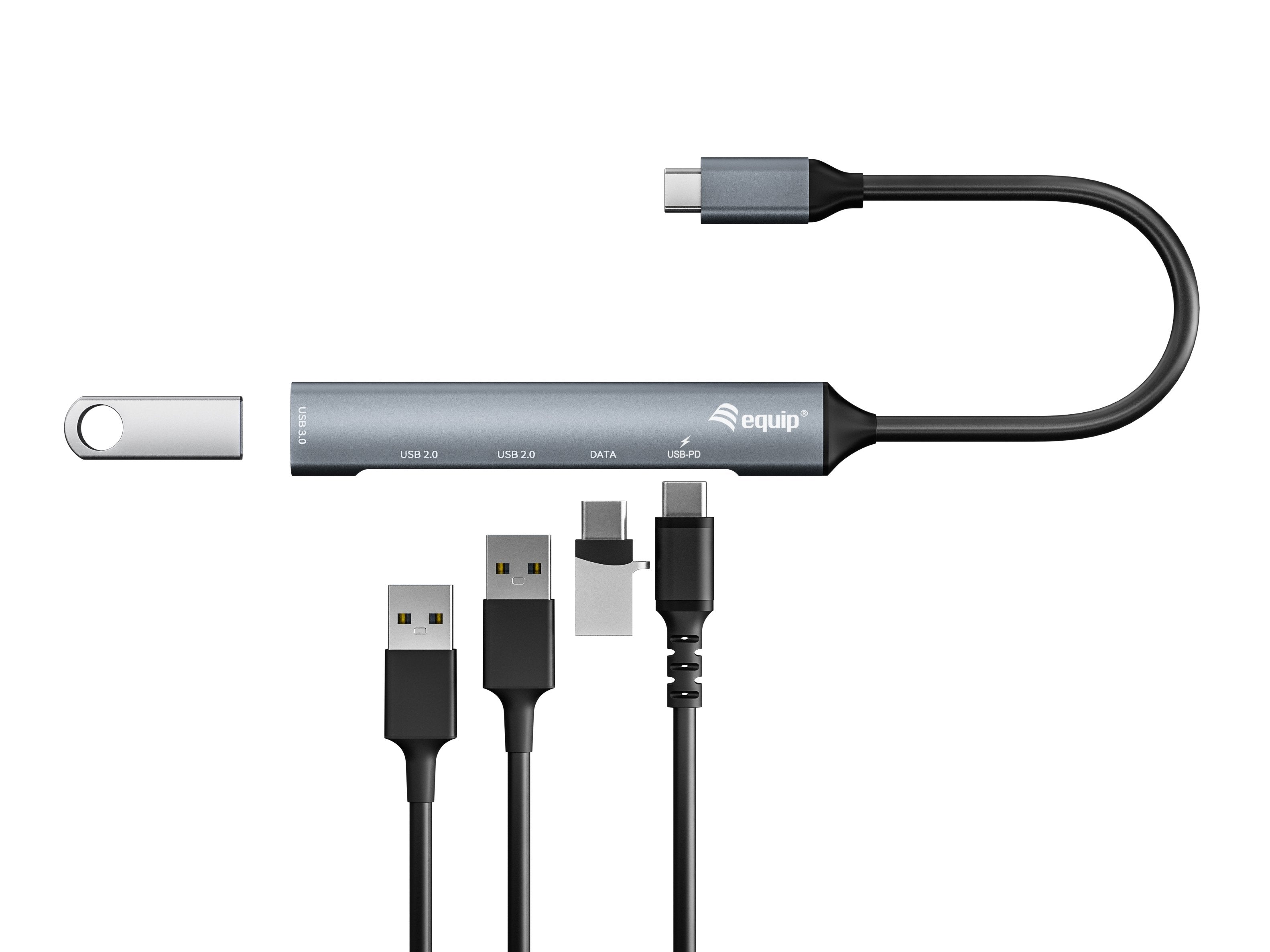 Equip Usb-C Hub 5-Port 3.0/C->4x3.0