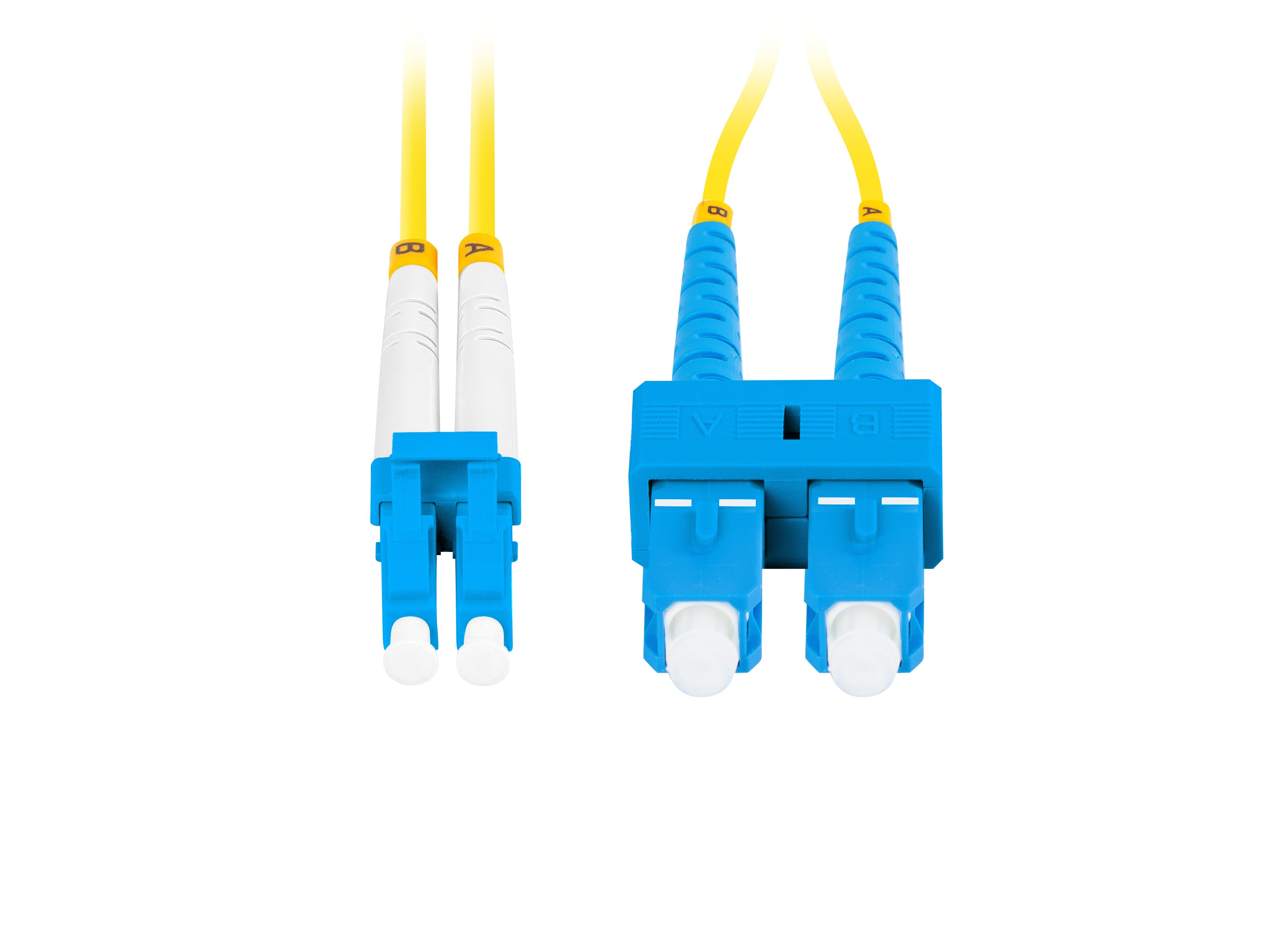 Cable Fibra Óptica 2m Lanberg Mono Sc/Upc-Lc/Upc Duplex G657a1 Lszh Amarillo