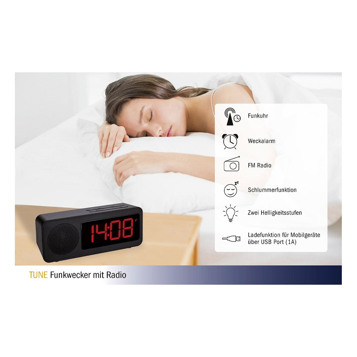 EAN 4009816032270 - TFA-Dostmann 60.2546.01 despertador Reloj despertador digital Negro imagen 3