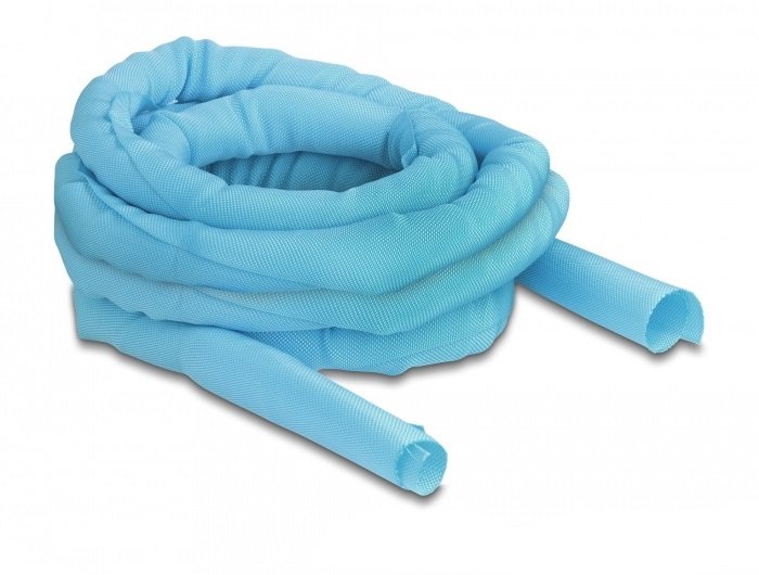 Delock Manguera De Tela Con Cierre Automático Resistente Al Calor 5 M X 25 Mm Azul