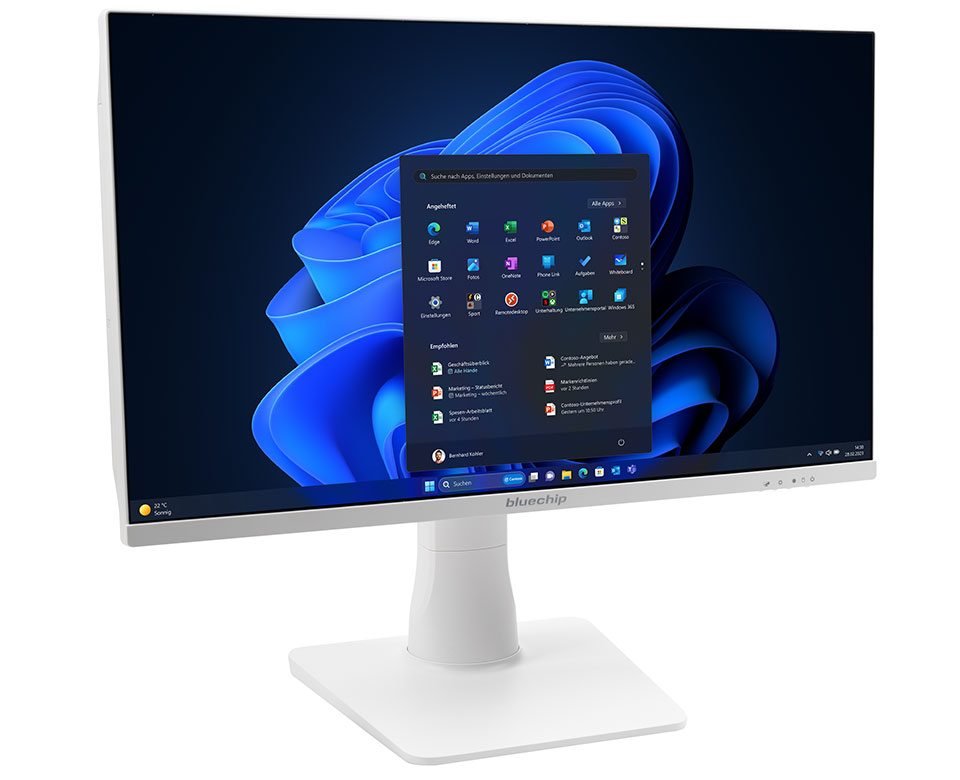 Bluechip Businessline Aio23500 *Blanco* Intel® Core I5 Procesador 14400 / Hasta 4.70 Ghz, Windows 11 Pro, 23,8\" Led Ips, 16 Gb Ddr5, 500 Gb Nvme Ssd, Intel® Wi-Fi 6, Bluetooth 5.2, Rj45 (1 Gb/S), Intel® Uhd Gráfica, Built-To-Order