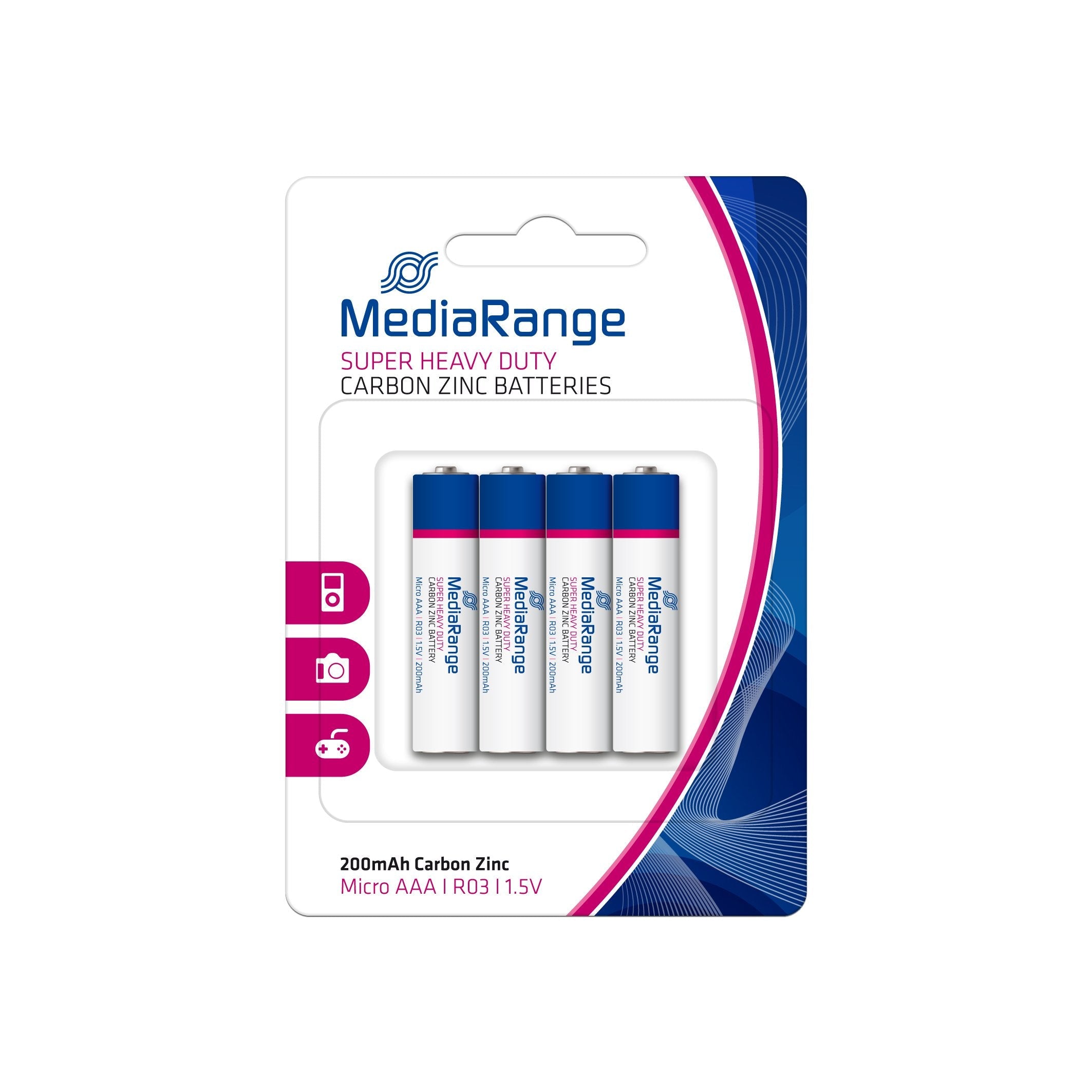 Mediarange Mrbat141 Pila Doméstica Batería De Un Solo Uso Aaa Zinc-Carbono