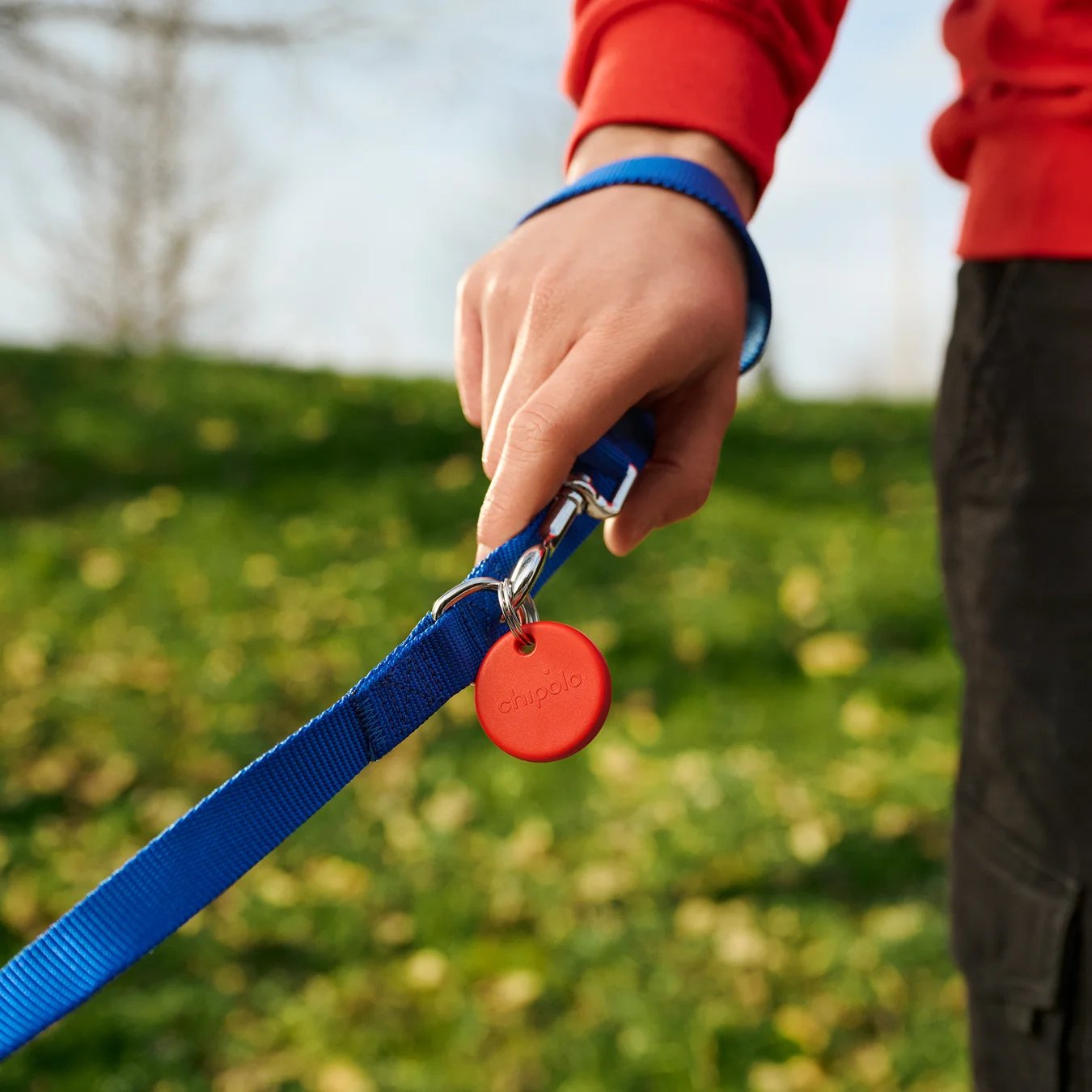 Chipolo Pop - Tracking Tag Compatible With Apple Find My On Iphone Or Find Hub On Android (Red)