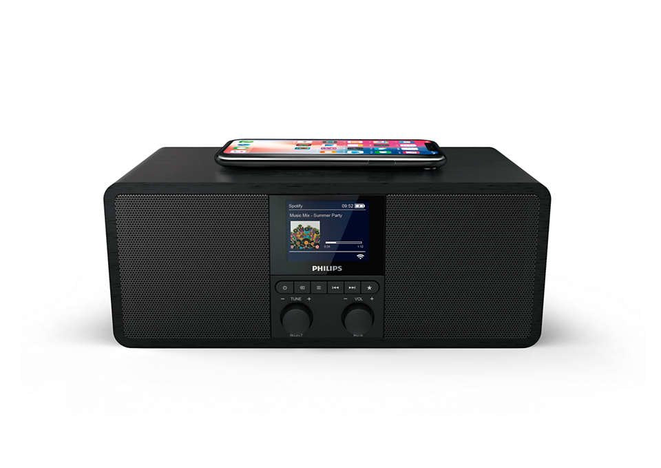Radio Philips Tar8805/10 Internet Digital Negro