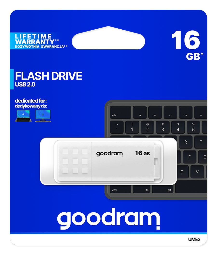 Pendrive Goodram Ume2 16gb Usb 2.0 Blanco Lápiz Usb