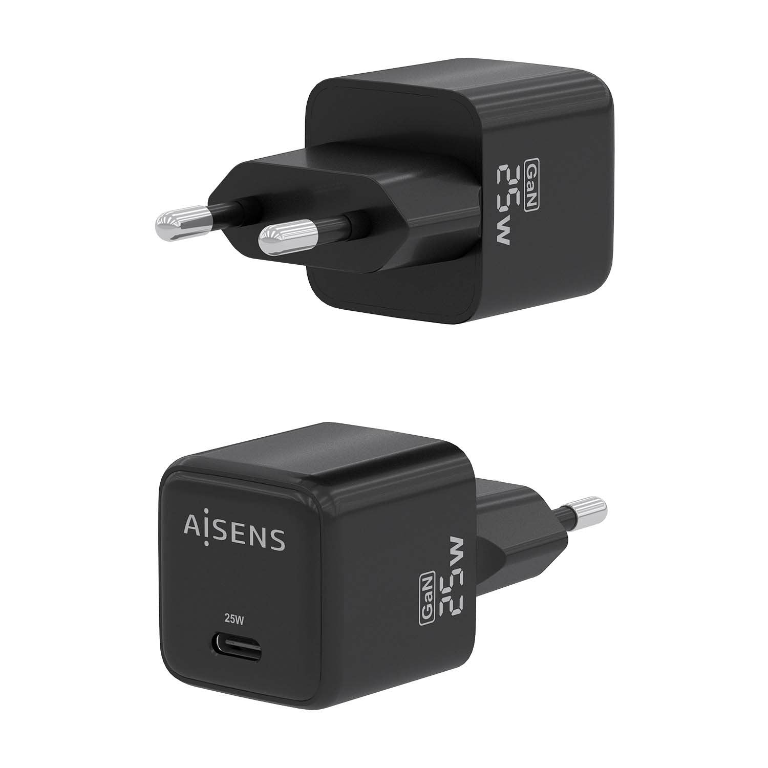 Aisens Cargador Gan 25w - 1xusb-C Pd3.0 Qc4.0 - Negro