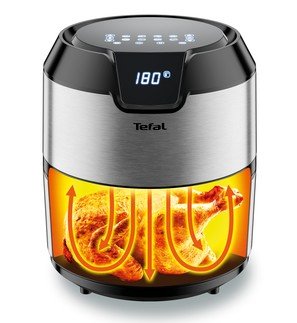 EAN 3045380014589 - Tefal Easy Fry EY401D Sencillo 4,2 L Independiente 1500 W Freidora de aire caliente Negro, Acero inoxidab imagen 3