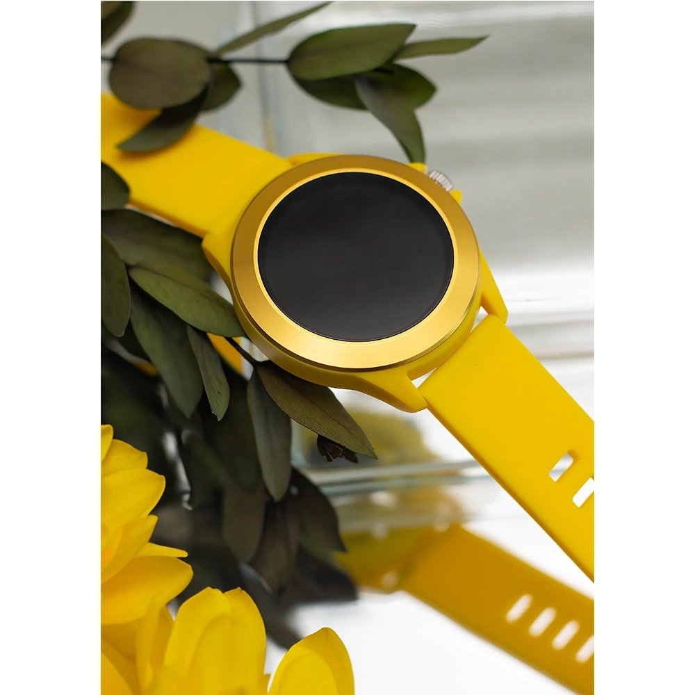 Smartwatch Forever Colorum Cw-300 Notificaciones Frecuencia Cardíaca Amarillo