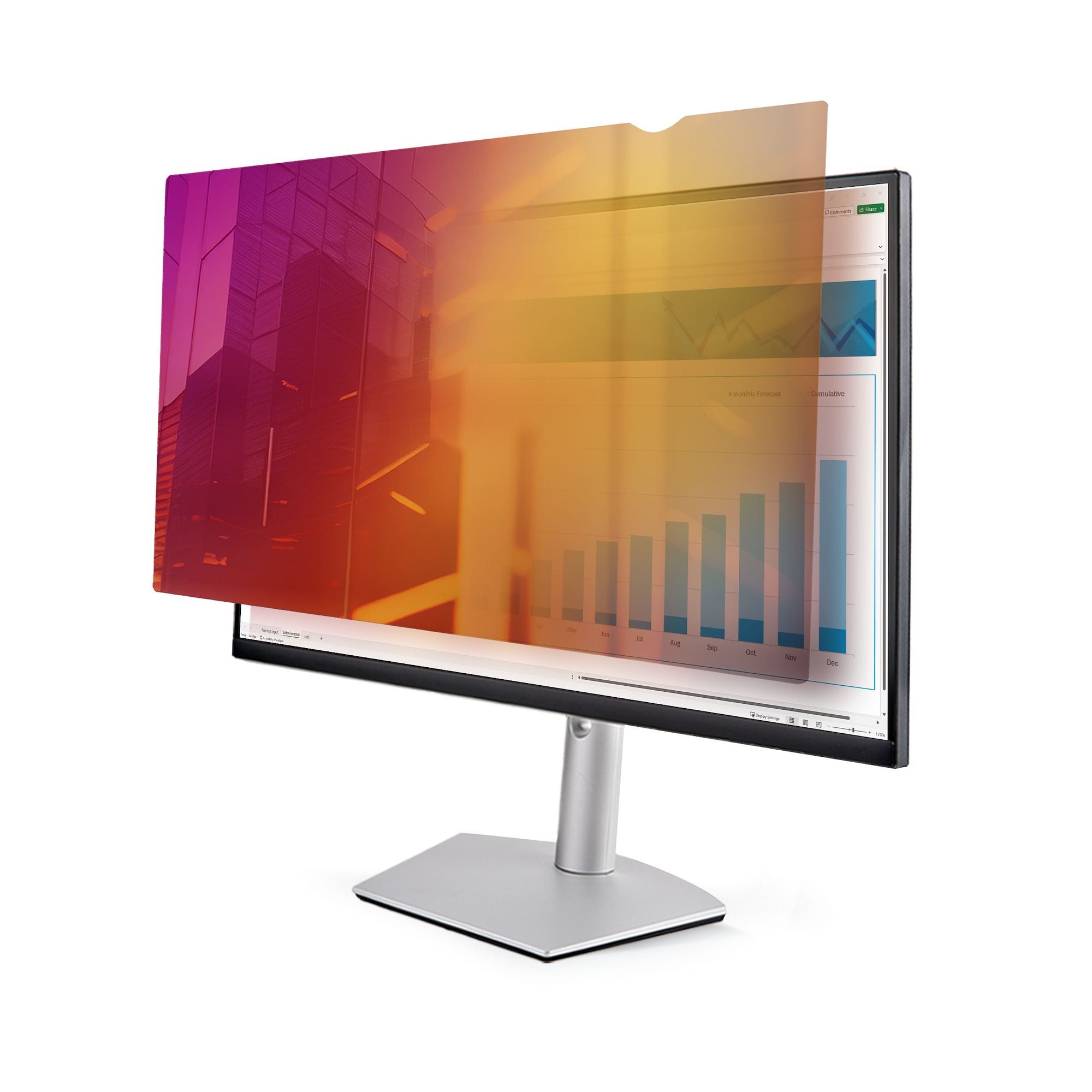 Startech.Com Filtro De Privacidad Dorado De 24in Para Monitor De 16:10 - Filtro Reversible - Filtro De Pantalla Brillante Removible Para Ordenador - Protector De Pantalla - +/- 30 Deg.