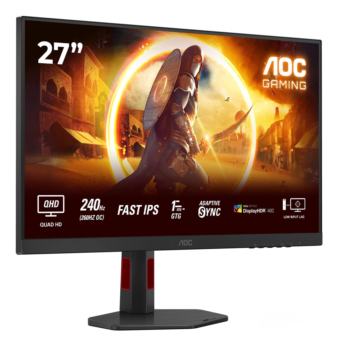 EAN 4038986182973 - AOC G4 Q27G4ZR pantalla para PC 68,6 cm (27") 2560 x 1440 Pixeles Quad HD LED Negro, Rojo imagen 4