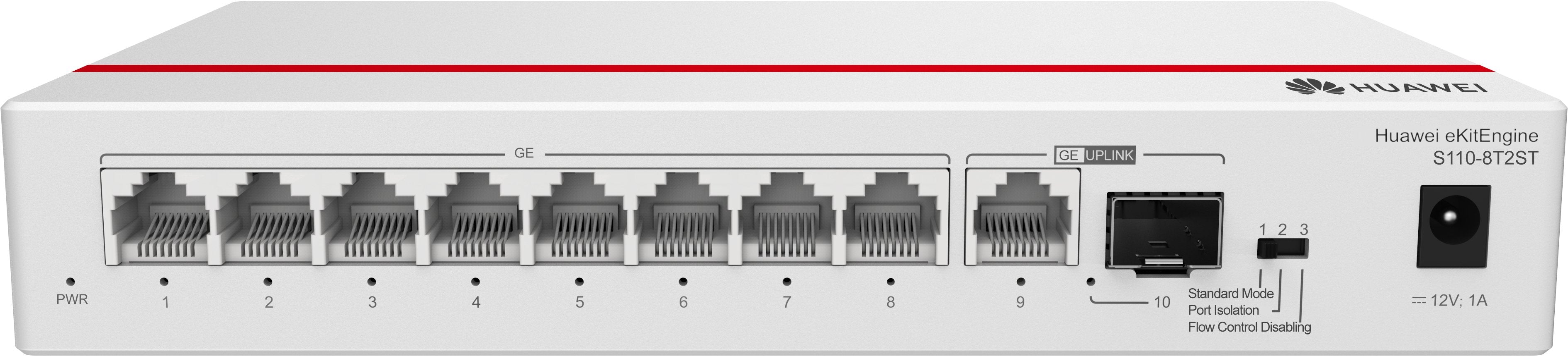 EAN 2518062416434 - HUAWEI eKit S110 Series S110-8T2ST No administrado L2 Gigabit Ethernet (10/100/1000) Gris imagen 3