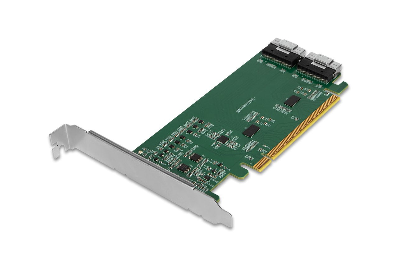 Icydock Adaptador 2x Slimsas 8i To Pcie Adaptador With Redriver