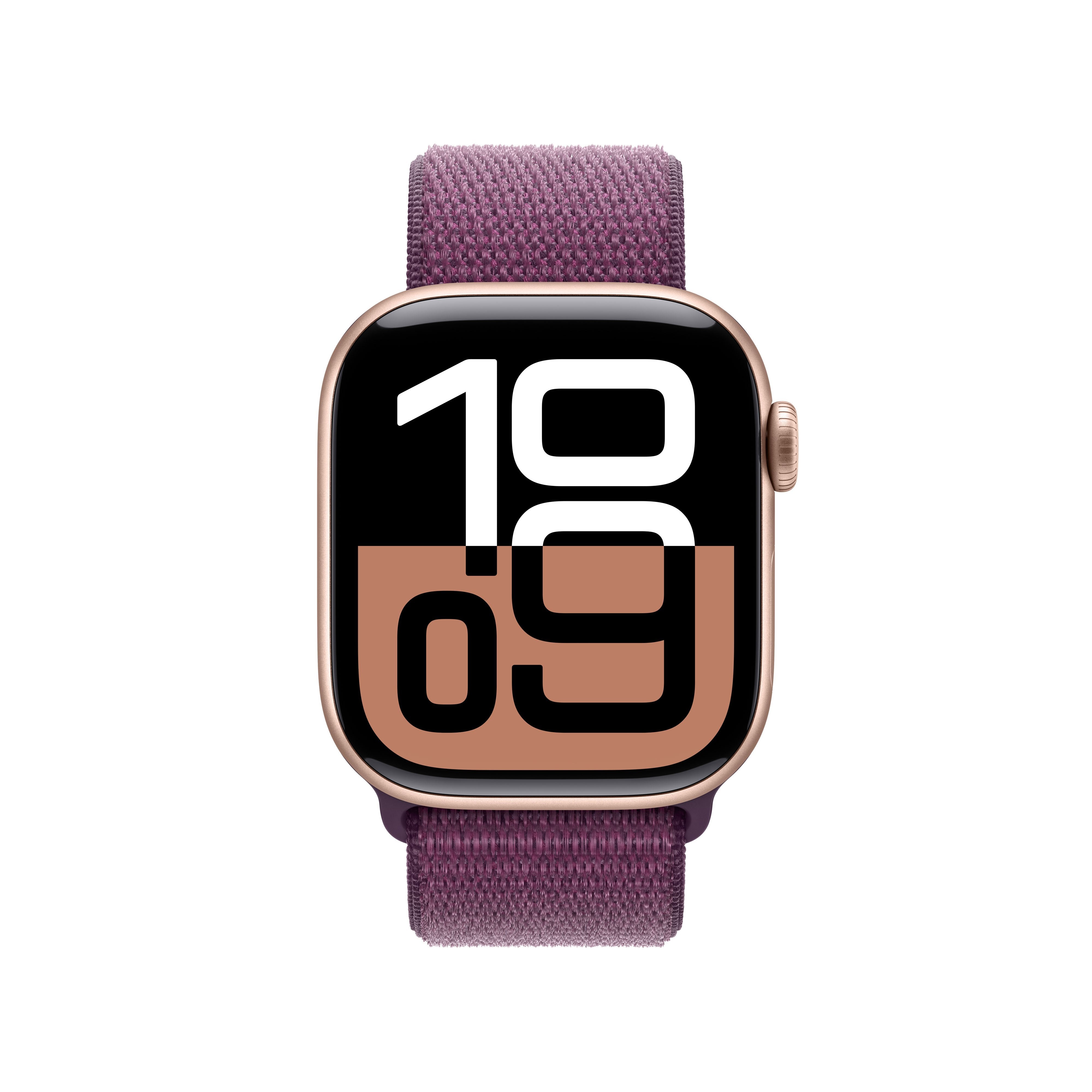 Apple Apple Watch Series 10 Gps 42mm Rose Gold Aluminium Case With Plum Sport Loop