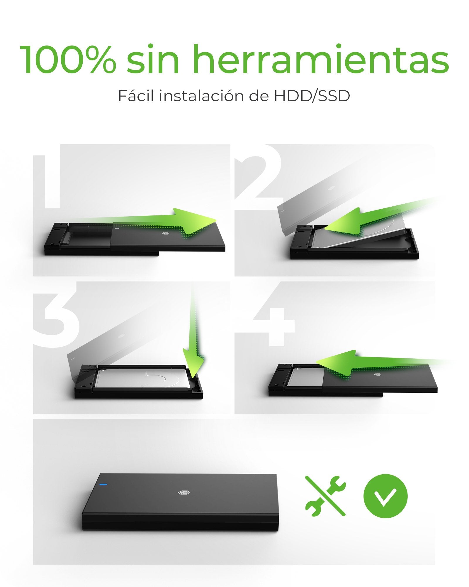 EAN 4250078172932 - ICY BOX IB-200T-C3 Caja externa para unidad de estado sólido (SSD) Negro 2.5" imagen 4