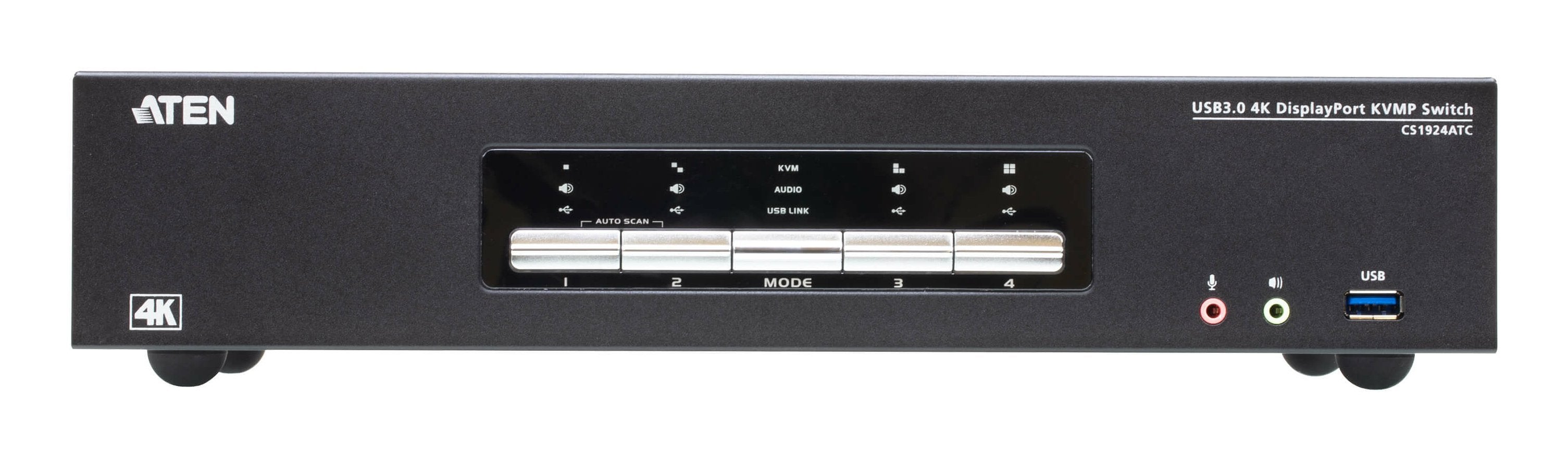 Aten Cs1924atc 4-Port Usb 3.0 4k Displayport Kvm Switch Fr Atc