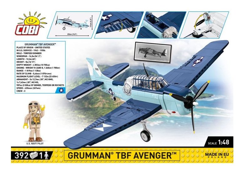 Cobi Grumman Tbf Avenger, Juguete De Construcción Cobi-5752
