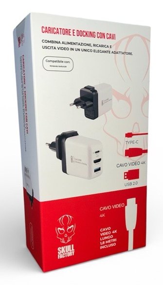Cargador Skull Factory Ns2 Powerdock De 65 W Con Cables Incluidos.