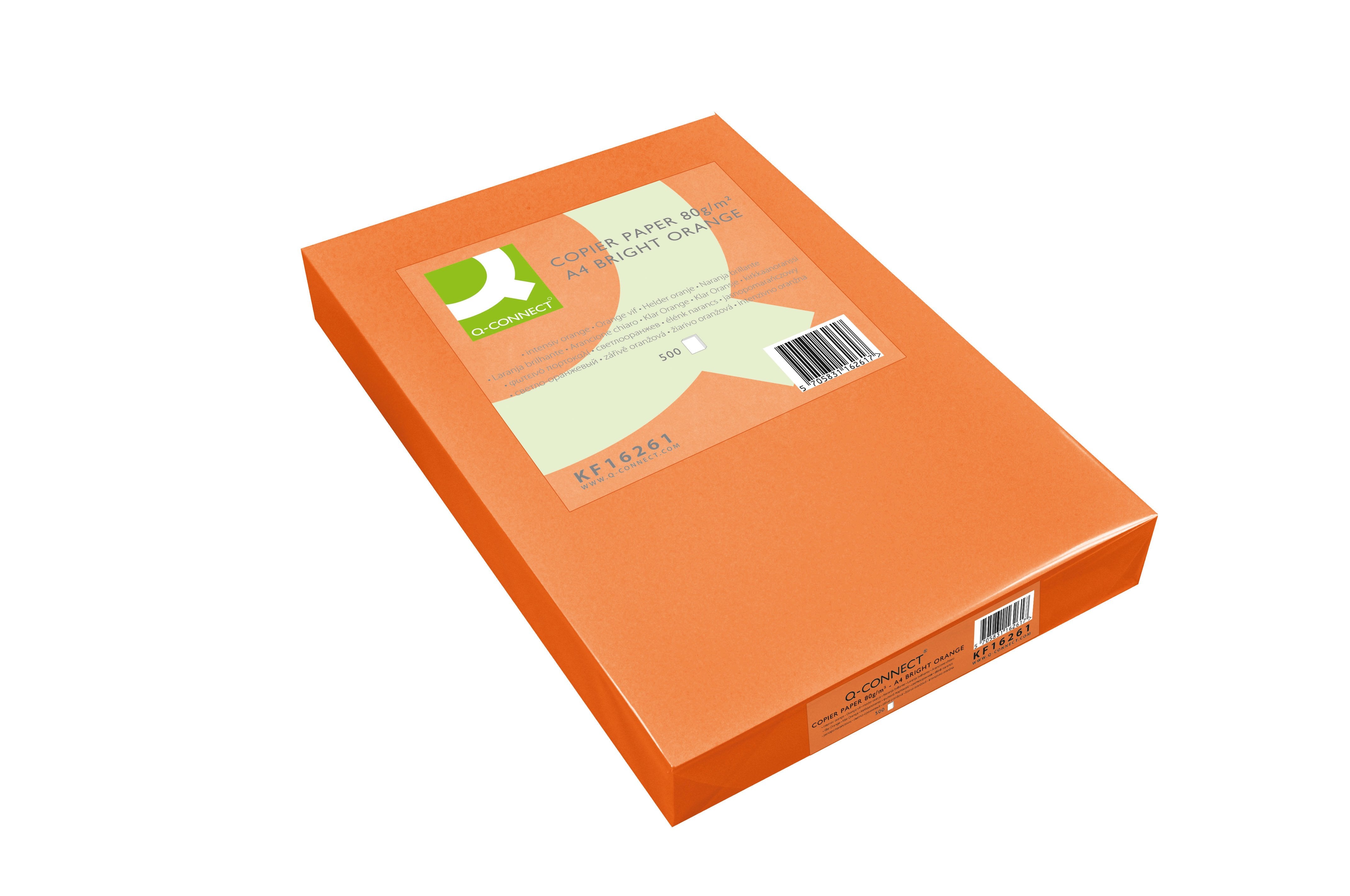 EAN 5705831162617 - Q-CONNECT KF16261 papel para impresora de inyección de tinta A4 (210x297 mm) Naranja imagen 1