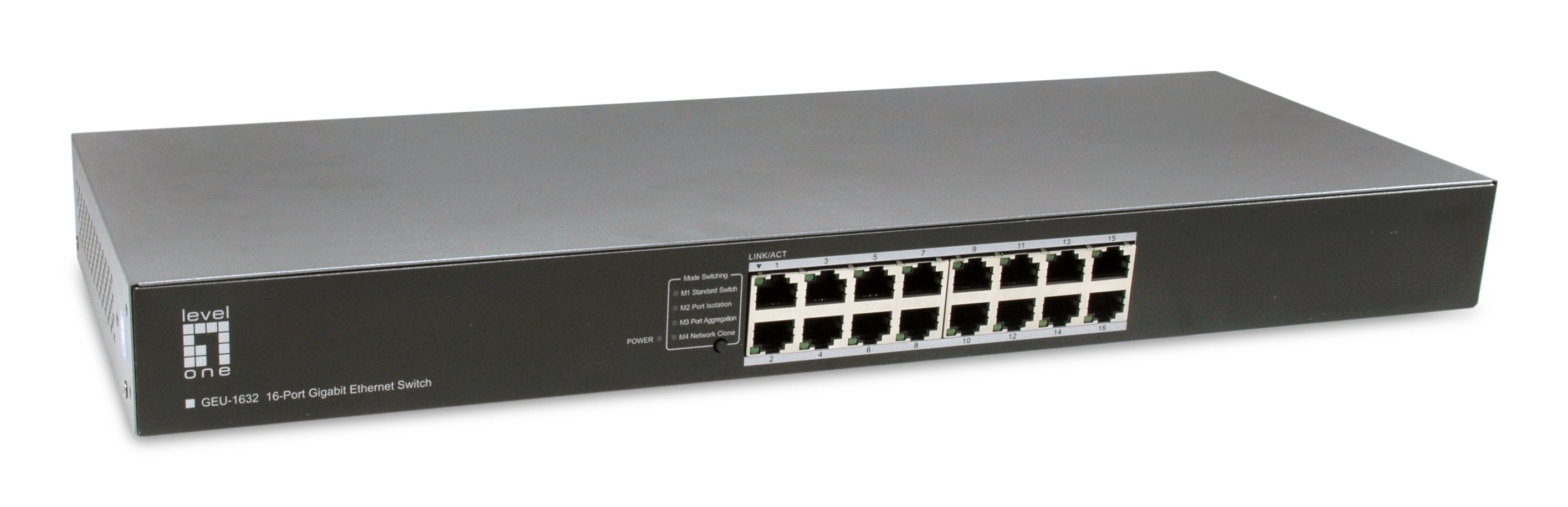 Levelone Switch 16xge 19" Unmanaged Metall