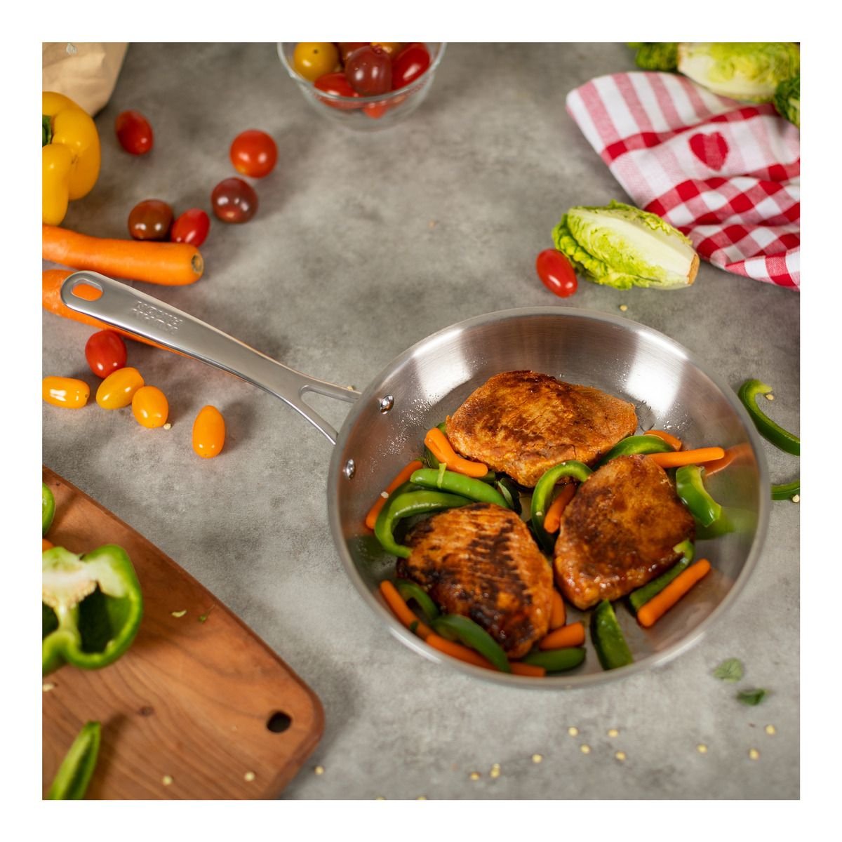 Kuhn Rikon Allround Bratpfannen Set Unbeschichtet Ø 24 + 28 Cm