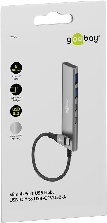 EAN 4040849765636 - Goobay 76563 hub de interfaz USB Tipo C 5000 Mbit/s Gris imagen 4