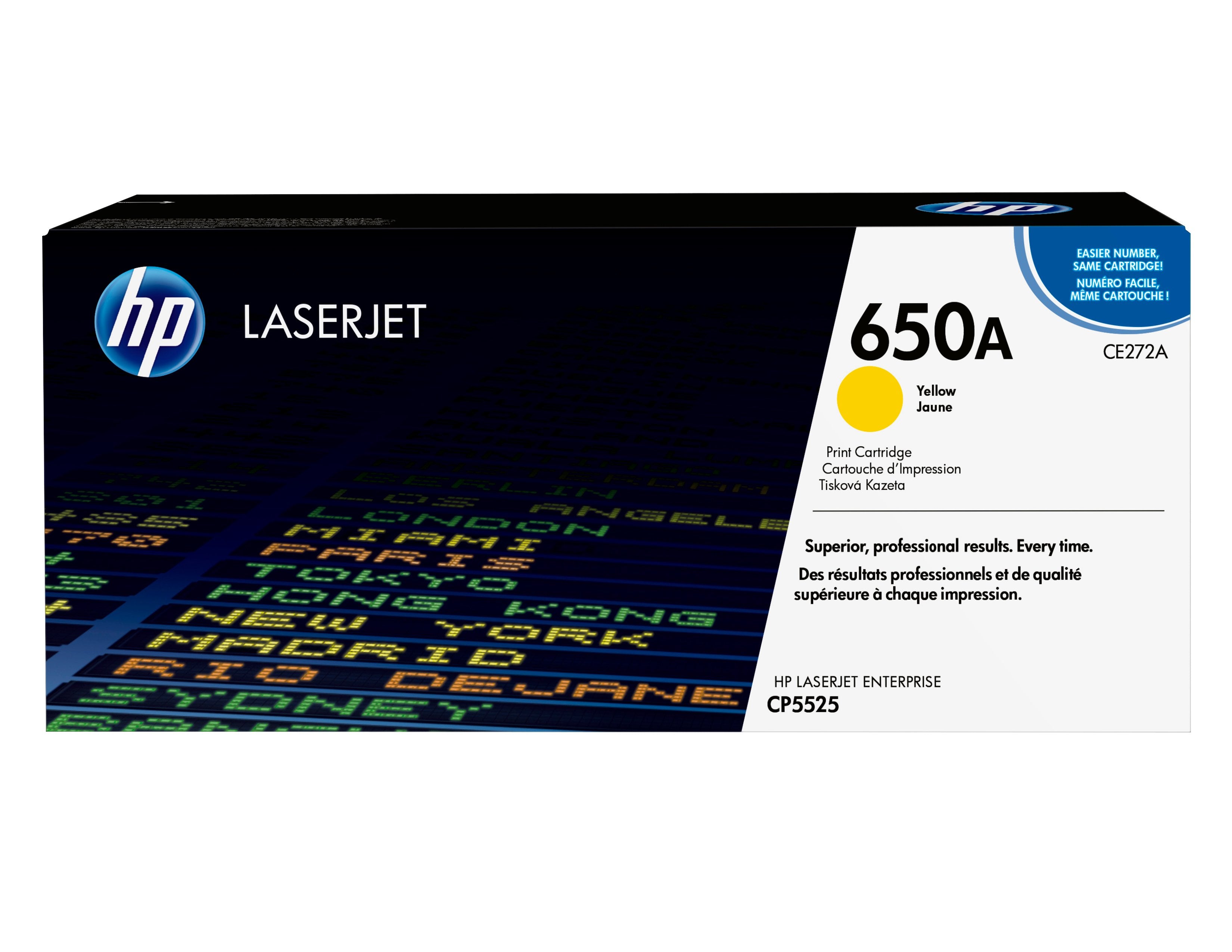 EAN 0884962161180 - HP 650A Yellow Original LaserJet Toner Cartridge cartucho de tóner 1 pieza(s) imagen 1
