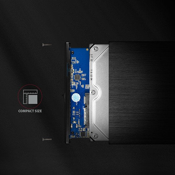 Axagon Ee35-Xa3 Caja Externa De 3,5, Usb 3.0 / Sata Ii, Aluminio - Negro
