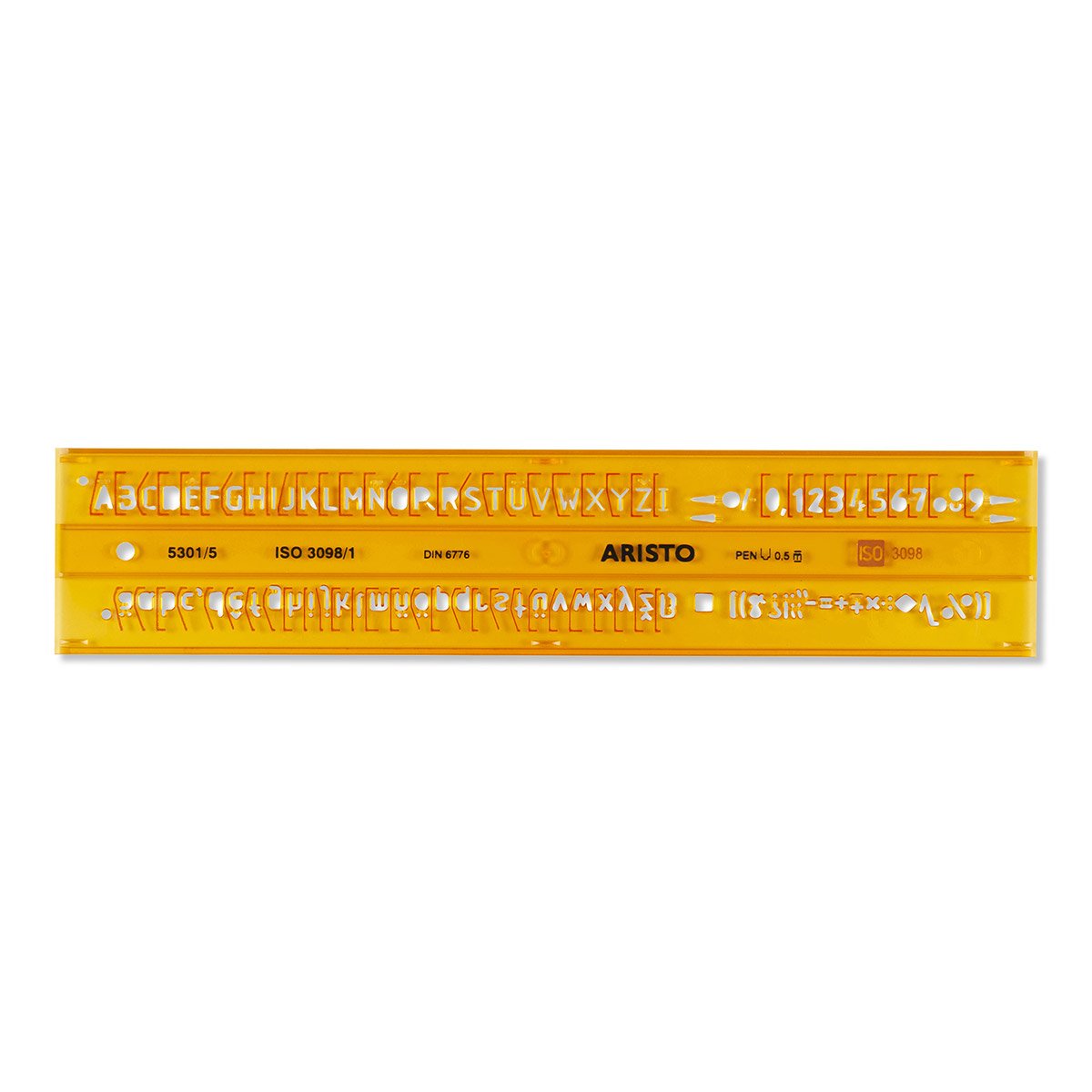 EAN 9003182530151 - Aristo AR5301/5 Amarillo Plástico Plantilla de letras/números imagen 2
