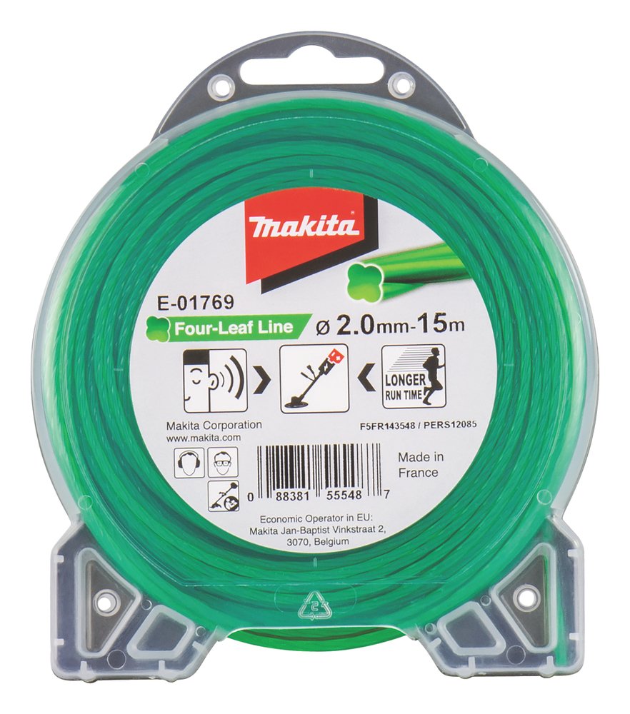 Makita E-01769 Línea De Siega De Cuatro Hojas 2,0 Mm X 15 M