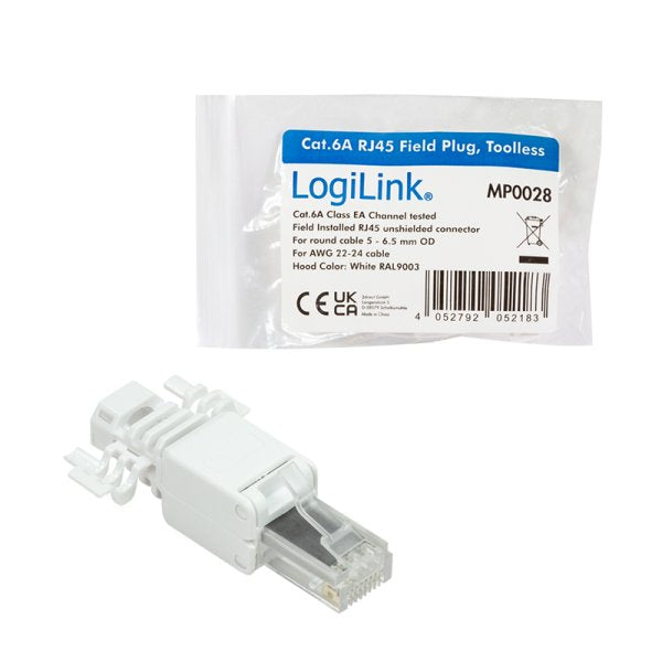 Logilink Mp0028 Conector Rj-45 Transparente, Blanco