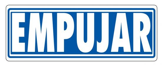 Archivo 2000 Señal "Empujar" 175x65 Pvc Gris