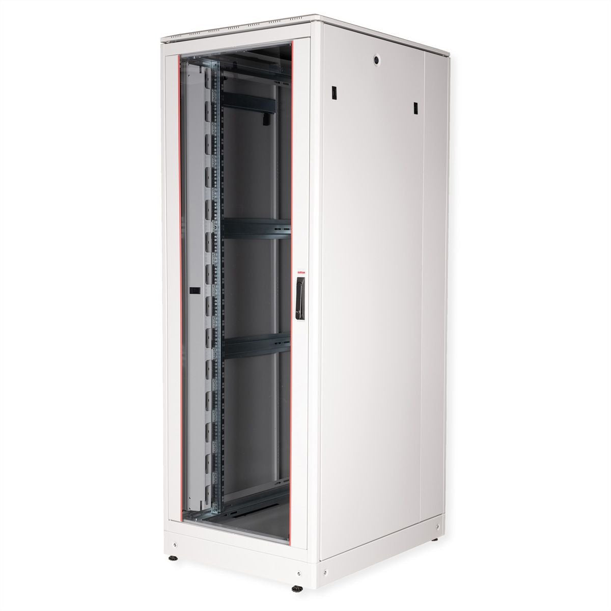 Roline 19-Zoll Netzwerkschrank Pro 42 He, 800x1000 Bxt Glastr Grau