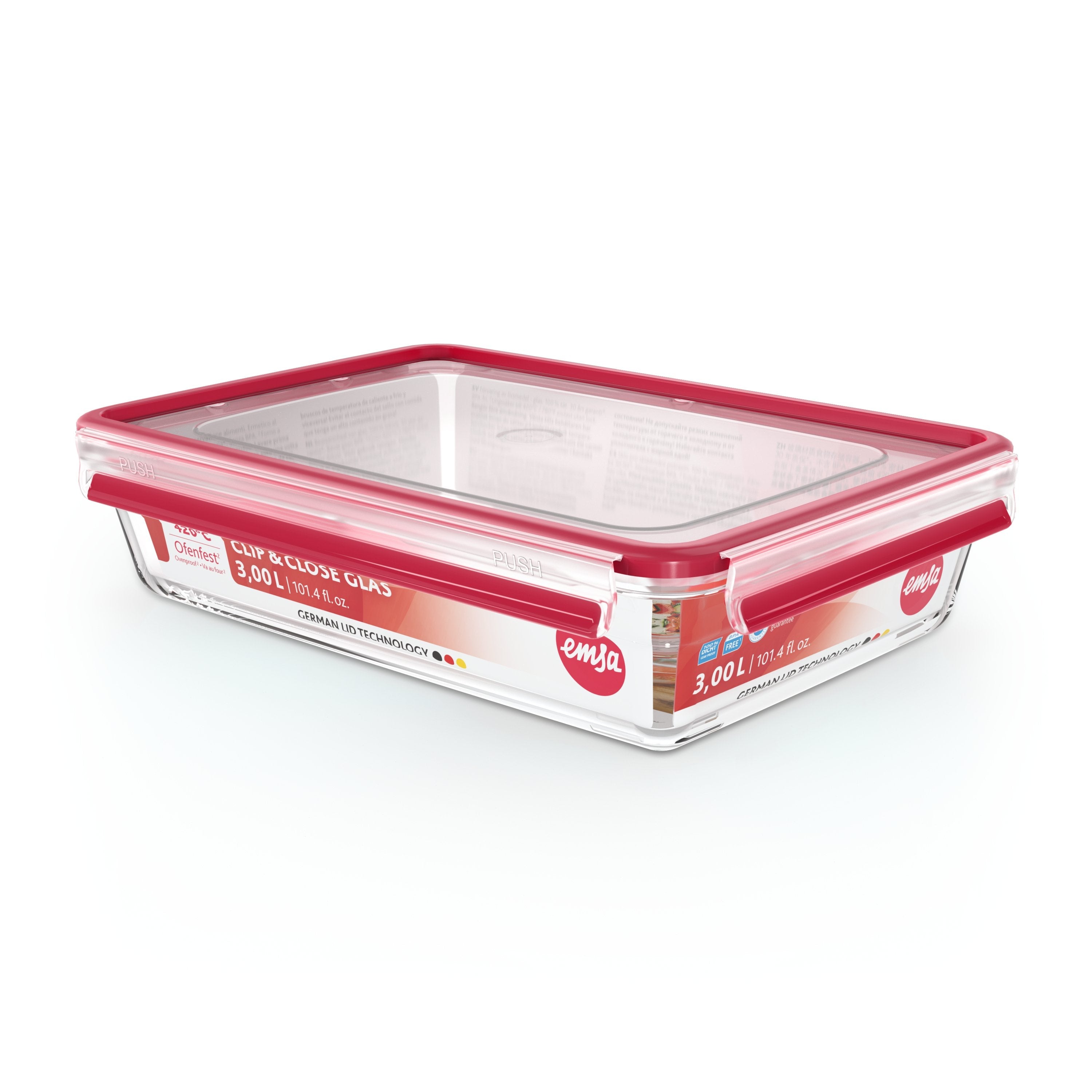 EAN 4009049540122 - EMSA CLIP & CLOSE N10412 Rectangular Caja 3 L Transparente 1 pieza(s) imagen 3