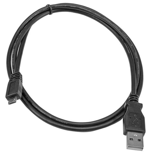 Startech Cable Usb 2.0 A Micro Usb 2m Carga Y Datos Negro Uusbhaub2m