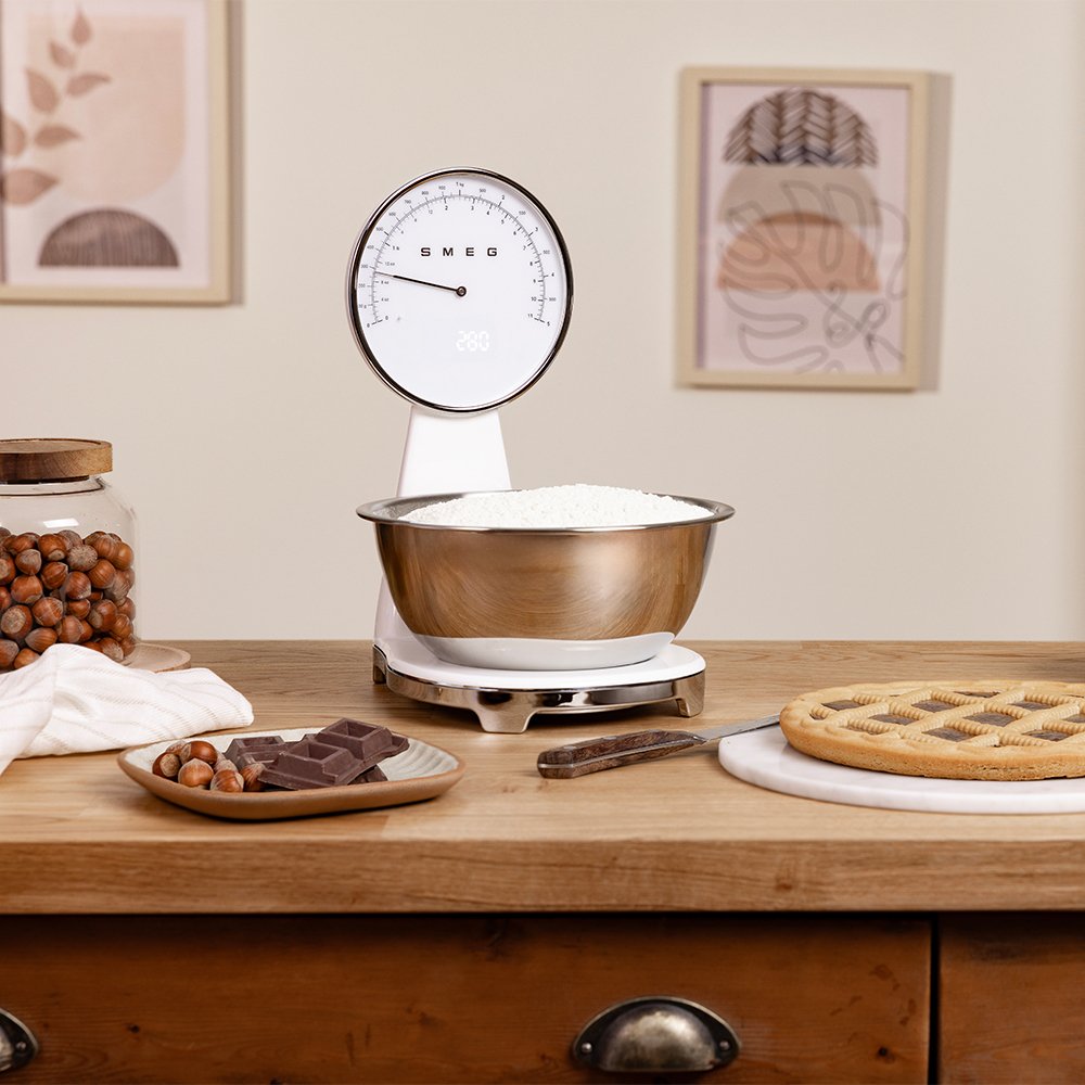 Báscula De Cocina Analógica Y Digital Smeg Blanca Ksf01whww