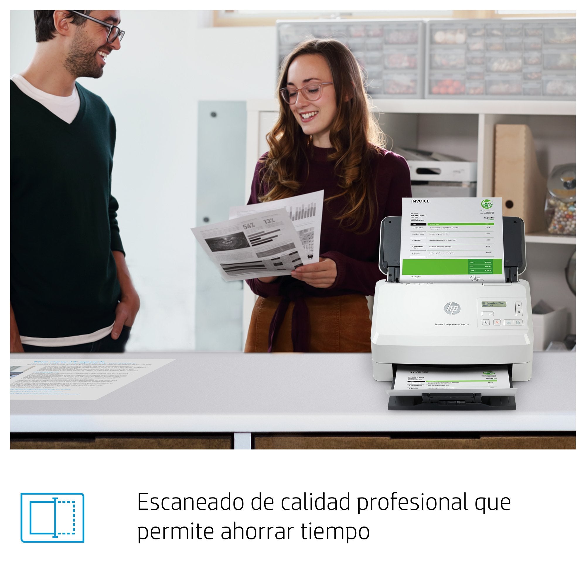 EAN 0193905029969 - HP ScanJet Enterprise Flow 5000 s5 Escáner alimentado con hojas 600 x 600 DPI A4 Blanco imagen 7