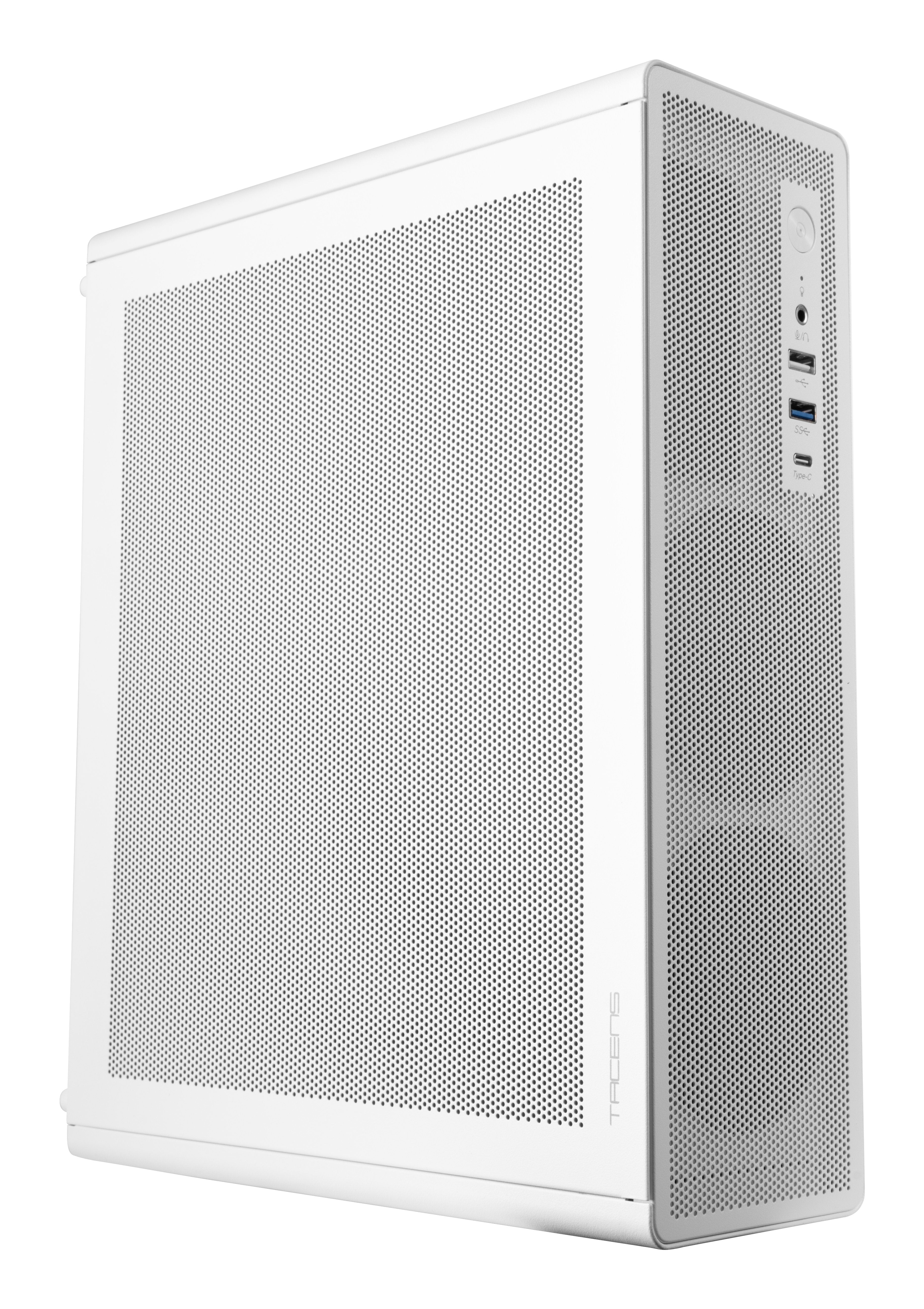Caja Microatx Slim Tacens 2aeroslim500w 90mm Fan Paneles Mesh Usb-C Color Blanco F.A Tfx 500w
