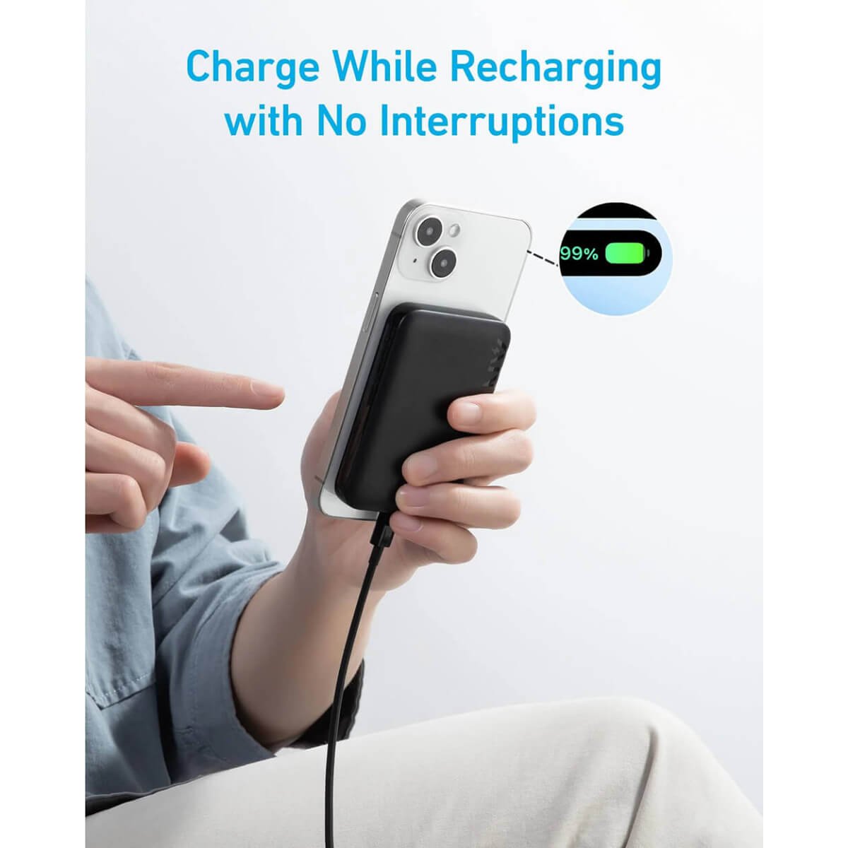 EAN 0194644125615 - Anker 321 MagGo 5000 5000 mAh Cargador inalámbrico Negro imagen 2