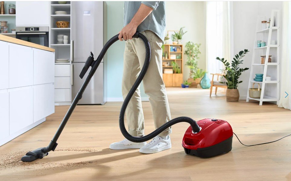 Aspirador Serie De Hogar De Bosch 4 Bgd38rd1h De Bidón Rojo