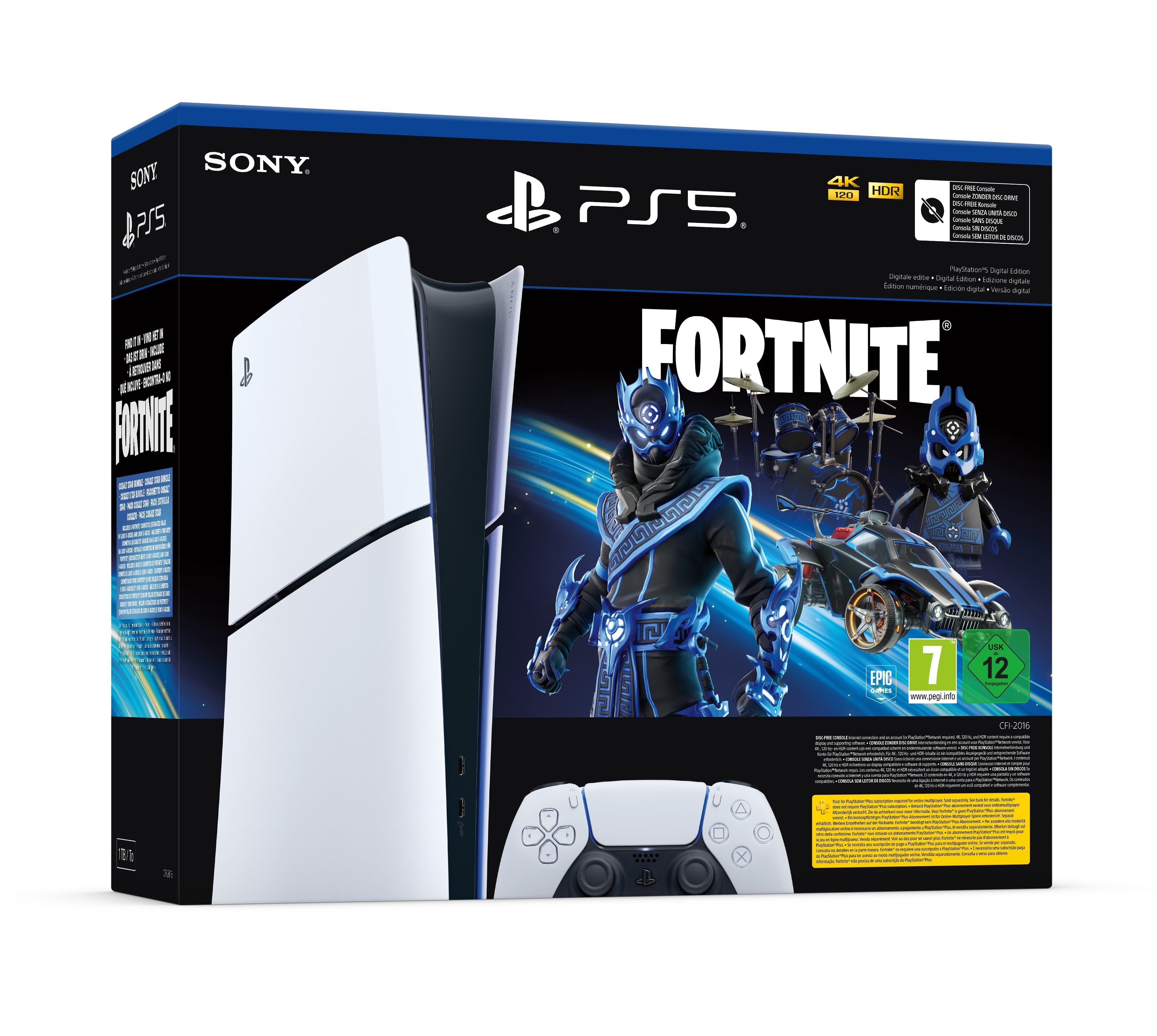 EAN 0711719593560 - Sony Playstation 5 Digital Edition Fortnite 1 TB Wifi Negro, Blanco imagen 3